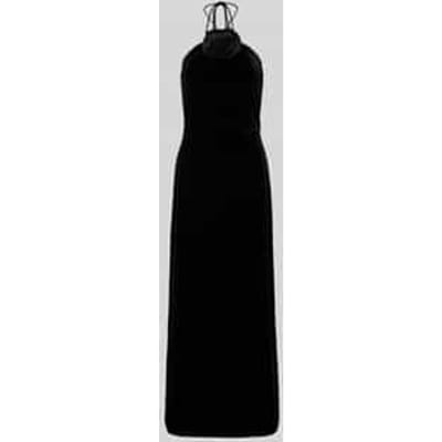 Cocktailjurk met bloemenapplicatie, model 'ROSETTA STRAP'