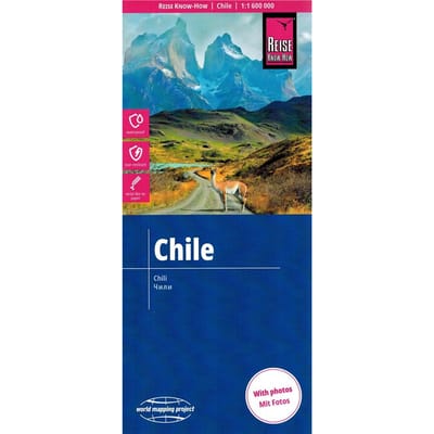 Chili 1:1 600 000. Waterdichte Auto- en Toeristenkaart. Wyd. 2025. Reis Know-How