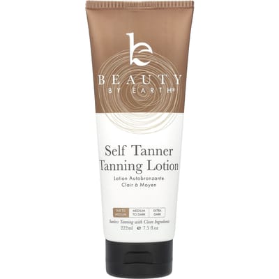 Beauty By Earth, Zelfbruiner Tanning Lotion, Medium Huidskleur, 7,5 fl oz (222 ml) brown