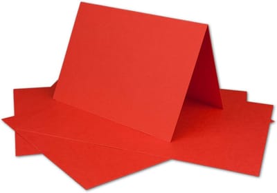 Vouwkaarten A6 - Wenskaarten set - Feestelijke uitnodigingen - 160 grams papier - 1000 stuks - Rood