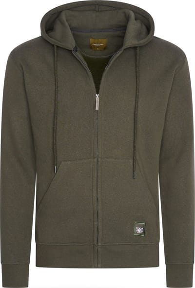 Cappuccino Italia - Heren Hoodies Fleece Zip Hood - Groen - Maat XL