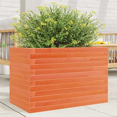 vidaXL - Plantenbak - 70x40x46 - cm - massief - grenenhout - wasbruin
