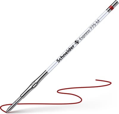 Schneider balpenvulling - Express 775 - penpunt M - rood - penvulling - S-7762