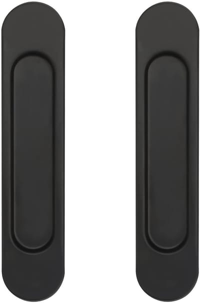 Dailygoods- Deurgreep 2 Stuks - Zelfklevende Schuifdeurgreep - Zwart - Aluminiumlegering - 14,8 cm - Hoogwaardig en Duurzaam - Schuifdeurklink