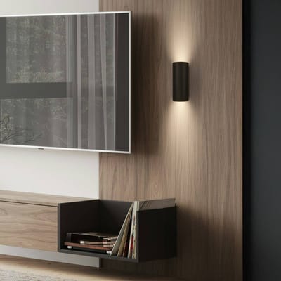 BRILONER Ida – Wandlamp – wandlamp binnen – woonkamer lamp - GU10 fitting – zwart – 8 x 20 cm