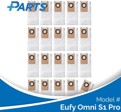 Eufy Omni S1 Pro Stofzakken (20 Stuks, Plus.Parts® alternatief voor T29B9)
