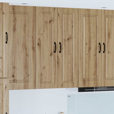 vidaXL - Wandkast - PORTO - Artisan - Eiken - 30 - x - 31 - x - 100 - cm - Bewerkt - hout