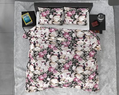 Dreamhouse Satin Vanessa - Dekbedovertrekset - Lits-Jumeaux - 240x200/220 + 2 kussenslopen 60x70 - Zwart