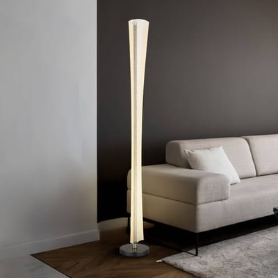 Globo LED vloerlamp Malinda, transparant/antraciet, 155 cm hoog, CCT