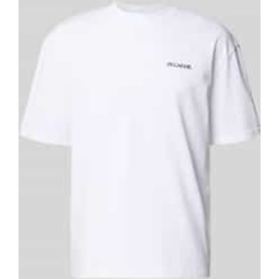 Oversized T-shirt met labelprint model 'Miles'