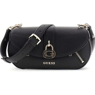 GUESS schoudertas Jessa Flap Crossbody Bag Black zwart