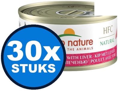 30x Almo Nature HFC - Kip & Lever - Kattenvoer Natvoer - 70g