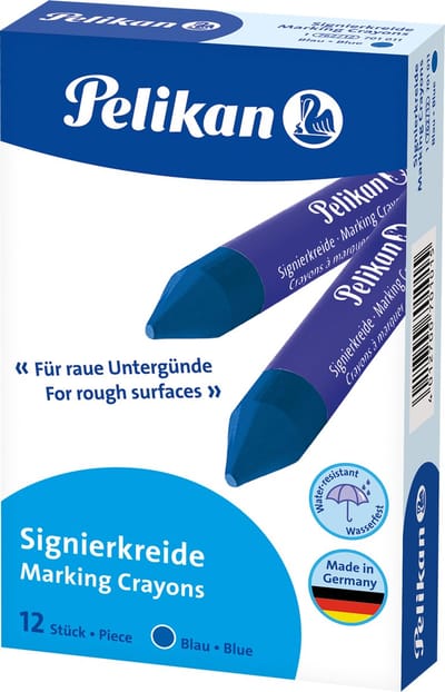 Pelikan merkkrijt 762/12 blauw