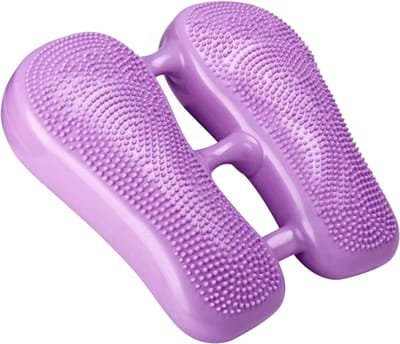 Multifunctionele Stepper Thuis – Stil Fitnessapparaat met Voetpedalen, Balansmat en Cardio Workout Apparatuur - Paars