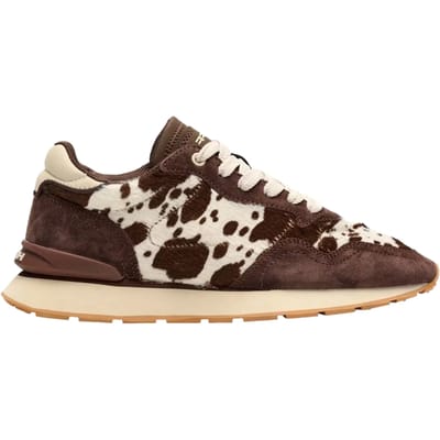 Sneakers van leermix met dierendetail model 'City'
