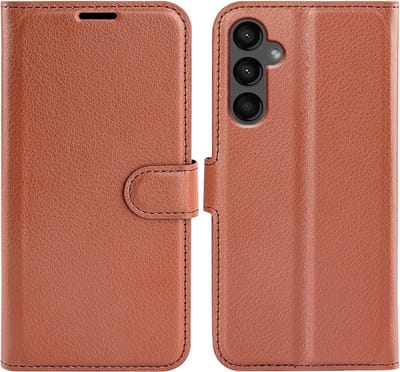 Coverup Hoesje - Geschikt voor Samsung Galaxy A15 Hoesje - Coverup Book Case - Bruin