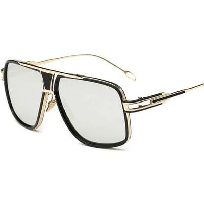 Lunettes de soleil de luxe pour homme avec verres miroirs pour femme - Rétro Rétro Carrées Designer Lunettes de soleil Mode Extérieur As Picture