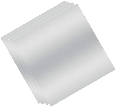 Aluminium Plaat - Metaal Vlak - Projecten Maken - Lichtgewicht Sterk - 4 Stuks 1mm - Zilverkleurig