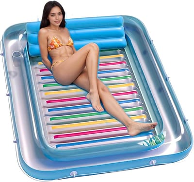 Tanning Pool Tanning Bed opblaas Luchtbed Zwembad Opblaasbare ligbed speelgoed Pool Float inflatable tub opblaas eiland,177 x 118 cm