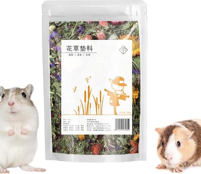 Hamster Bedding - Bodembedekking Knaagdier - Natuurlijk Nestelen - Handgeplukte Planten - 100 g - Natuurlijk