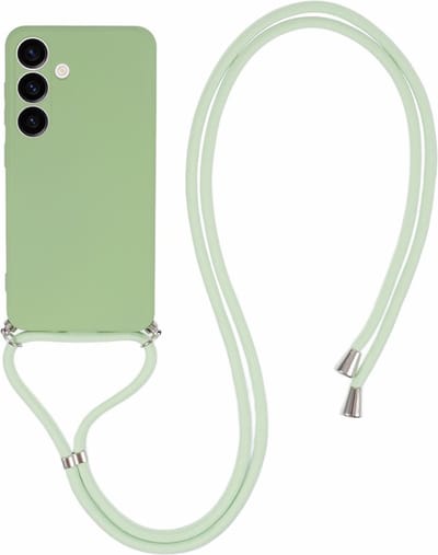 Coverup Hoesje - Geschikt voor Samsung Galaxy S24 Plus Hoesje - Coverup Colour TPU Back Cover met Koord - Frog Green