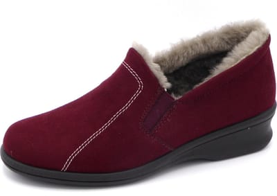 Rohde Dames Pantoffel Gevoerd - 2516-41 Donkerrood - Maat 4 (37)