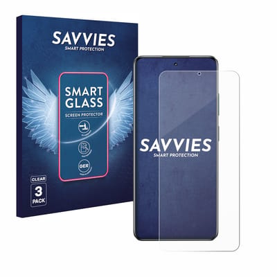 3 Stuks Savvies Screenprotector - geschikt voor realme C63 5G - beschermfolie glas transparant