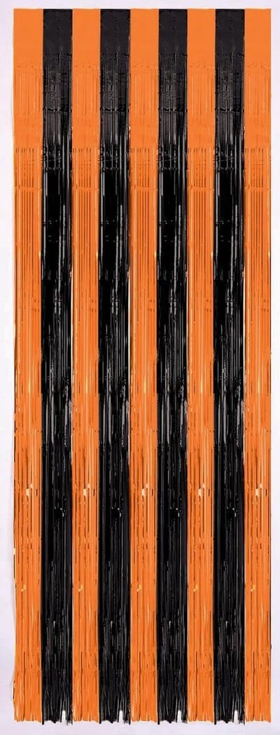 "Oranje en zwart deurgordijn Halloween  - Feestdecoratievoorwerp - One size"