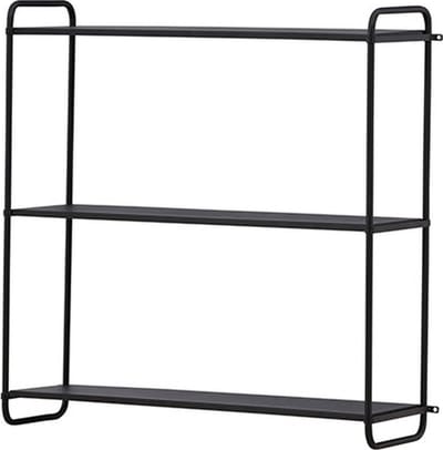 LyonH wandkast wandhangend 3 planken zwart.