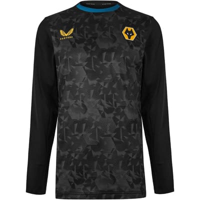 Castore Voetbalshirt voor heren van Wolves (trainingsshirt) (Kaviaar/Zwarte kaviaar)