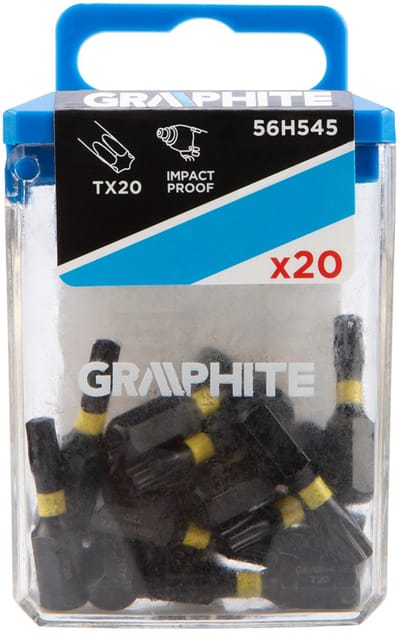 GRAPHITE - IMPACT - Schroefbit box - TX20 - 25mm (20 stuks)