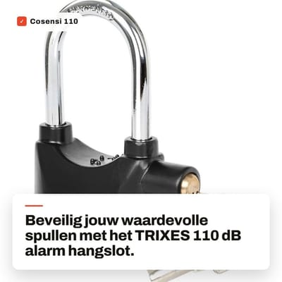 Dailygoods - 110 dB Alarm Hangslot - Weerbestendig en Robuust voor Buiten gebruik