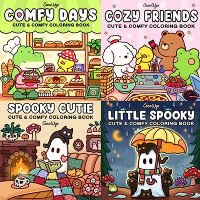 Voor Volwassenen En Tieners Halloween Kleurboek COZY FRIENDS Kleurboek Met Schattige Griezelige Wezens voor Halloween Cadeaus