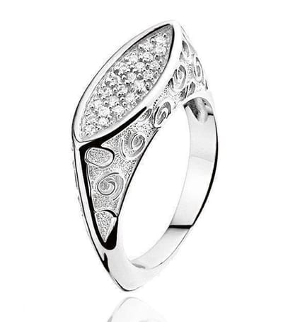 Montebello Ring Carijn - 925 Zilver Gerhodineerd - Artistiek - Maat 16.5-52mm