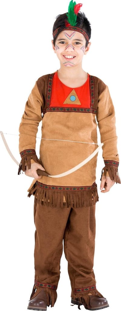 dressforfun - jongenskostuum indiaan Adelaarsoog 3-5y - verkleedkleding kostuum halloween verkleden feestkleding carnavalskleding carnaval feestkledij partykleding - 300582