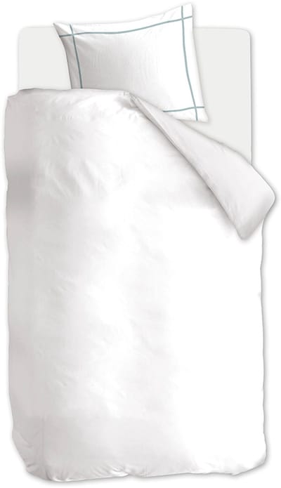 Auping Classic blue Dekbedovertrek - Eenpersoons 140 x 220 cm - Katoensatijn - Wit