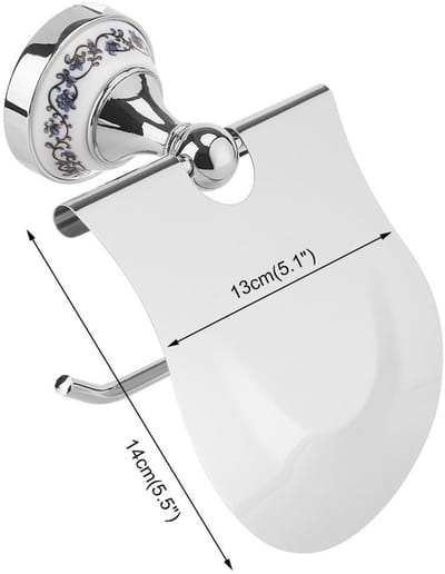 Dailygoods- Toiletrolhouder Waterdicht - Toiletrolhouder Staand - Reserverolhouder - Toiletrolhouder Hout - Toiletrolhouder zonder Boren - Massief Roestvrij Staal - Papierhouder