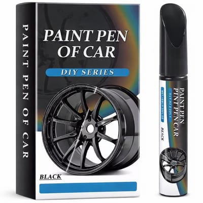 TLVX Velgen Schade Lakstift Mat Zwart / Velg Reparatie / Zijdeglans Zwarte Velgen schade verf pen / Lichtmetalen Velg herstel / Wielnaaf Kras Reparatie Pen / Auto / Motor / Fiets / Scooter / Fatbike / Krasverwijderaar velg / Mat Black / Waterproof