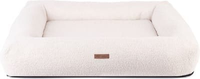 Orthopedische Hondenmand Rechthoek Boucle Ivoor XXL 120cm - Wasbare hoes- Ook in M & XL