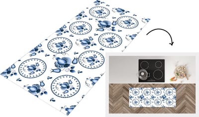 Keukenloper - Loper keuken - Patroon - Folklore - Tulp - 120x50 cm - Keukenloper vinyl