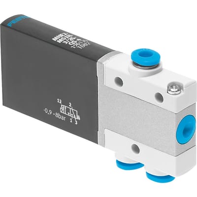 Festo 3/2 NC Monostabiel Lucht Magneetventiel QS-4 100l/min -0.9 - 8bar/-13 - 116psi - 196134