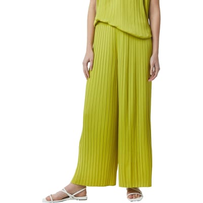 Comma Pants Lime Maat: 34 | Wijde Broeken Outlet | Dames | Groen