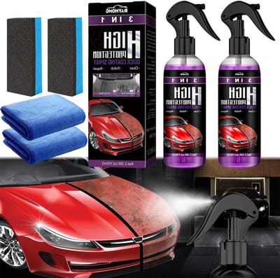 Hoogwaardige Beschermspray 3 in 1 voor Auto en Motor, Nano Keramische Coating, Polijst- en Renovatieoplossing, 2 Stuks