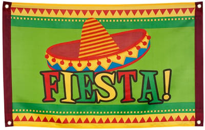 Boland Vlag Mexico - polyester - 60 x 90 cm - mexiaans thema - fiesta