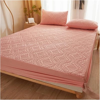 Waterdichte Matrashoes - Beschermhoes Bed - Matras Beschermen - Verstelbaar Hoeslaken - 90x200x28cm - Roze