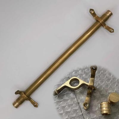Trapstangen Tapijtlopers Houder - Traptapijtstangen Bevestiging - Trap Veiligheid - Massief Messing Constructie - 70cm - Messing