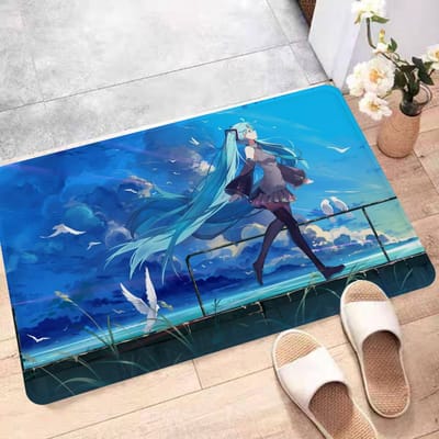 Muziek H-Hatsune M-Miku Vloermat Antislip Waskamer Mat Wasdecor Balkon Kind Woonkamer Huishoudelijke Tapijten 40x60 cm