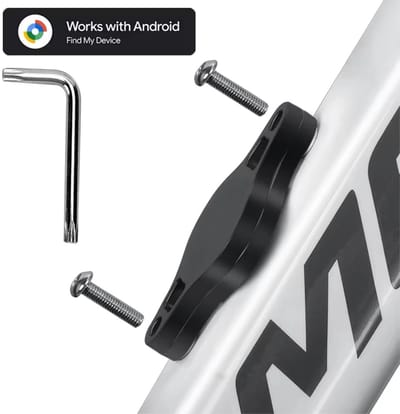 BlueTime - Anti-diefstal Tag Case - Inclusief Tag - Fiets anti diefstal - Fiets GPS tracker - Fiets Bevestiging bij Bidonhouder - Geschikt voor Android Find My Device