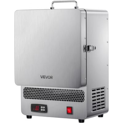 VEVOR Tafelsmeltoven 1500W Krachtige elektrische oven 1200℃ Maximale temperatuur, RVS Goudsmeltoven voor Wasgieten Klei DIY Metaalharden Glazuur op Keramiek, Zilver