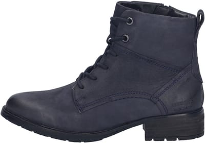 Josef Seibel - KATE 15 - Hoge sneakersVeterbootsDames veterschoenenDames sneakersHalf-hoge schoenen - Kleur: Blauw - Maat: 41